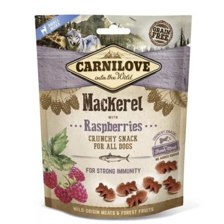 Carnilove Dog Jutalomfalat Crunchy Mackerel&raspberries - Makréla málnával - 200g