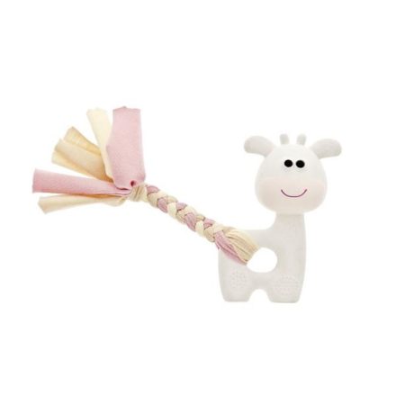 Ferribiella zsiráf rágójáték textilfarokkal – 12 × 9 cm