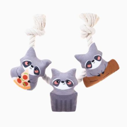 hUGSMART Raccoon Buddies – mosómedvés köteles játék