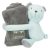 Trixie Junior Cuddly Set – takaró és játék kölyökkutyáknak (75×50 cm, szürke/menta)